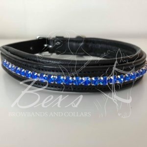 Sapphire Preciosa crystal dog collar
